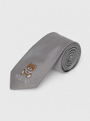 Шовкова краватка Moschino сіра