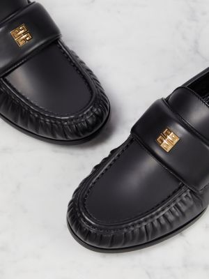 Kožené loafersy Givenchy čierna