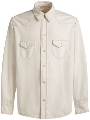 Chemise en coton avec poches Bally blanc
