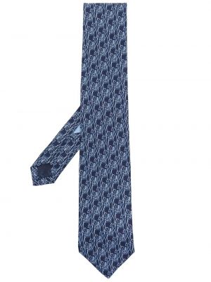 Svilena kravata Ferragamo modra