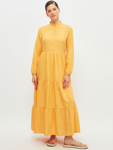 Длинное платье Trendyol желтое