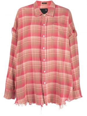 Καρό πουκάμισο R13 ροζ