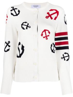 Cardigan Thom Browne vit