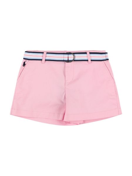 Bomull shorts for jenter Polo Ralph Lauren rosa