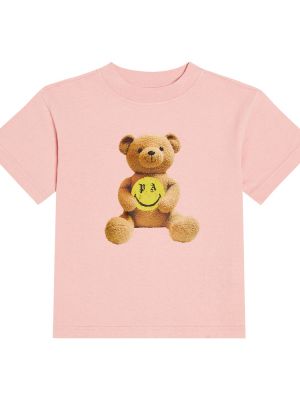 Jersey trykt bomull t-skjorte for jenter Palm Angels Kids rosa