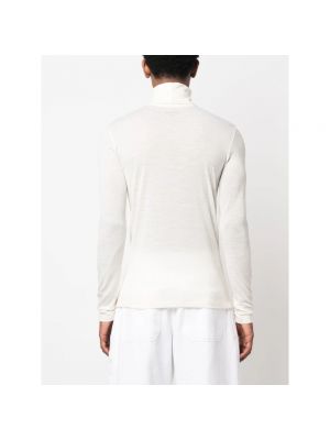 Camiseta de manga larga con cuello alto de tela jersey Jil Sander blanco