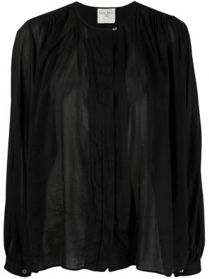 Βαμβακερή μπλούζα Forte_forte μαύρο