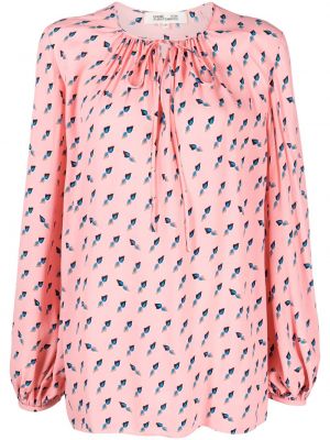 Bluză cu imagine Dvf Diane Von Furstenberg roz