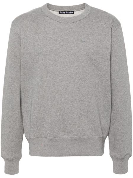 Pamučna dugi sweatshirt Acne Studios siva