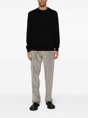 Vilnas džemperis merino ar apaļu kakla izgriezumu Sunflower melns