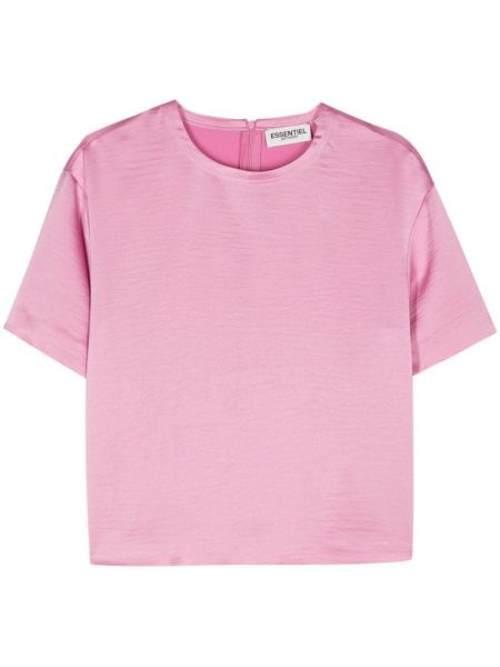Сатенена блуза Essentiel Antwerp розово