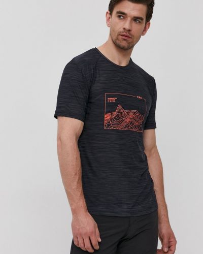 CMP t-shirt szürke, férfi, nyomott mintás