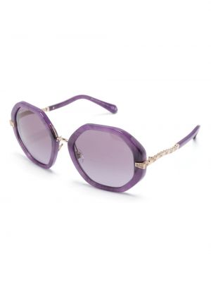 Křišťálové sluneční brýle Bvlgari fialové