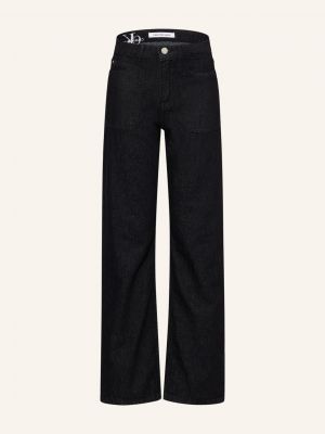 Zvonové džíny relaxed fit Calvin Klein černé