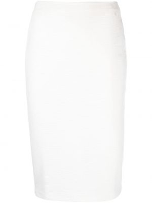 Midi sukně Emporio Armani bílé
