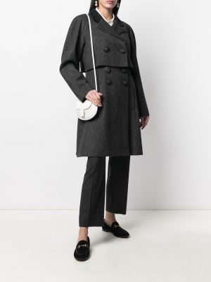Kabát Chanel Pre-owned šedý
