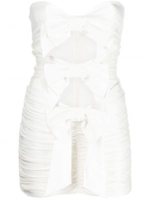 Koktejlkové šaty s mašľou Alexandre Vauthier biela