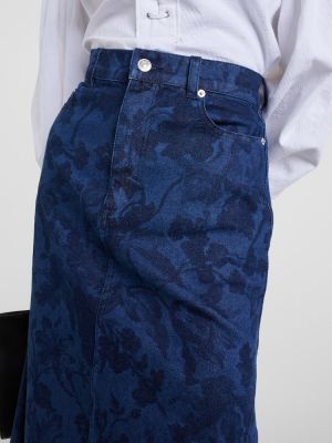 Spódnica jeansowa Erdem niebieska