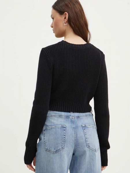 Pamučni pulover Dkny crna