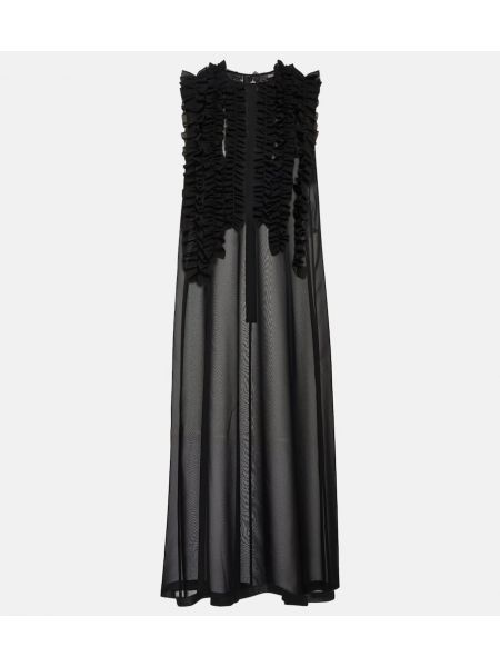 Žakárové midi šaty Noir Kei Ninomiya černé