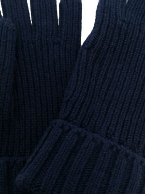 Kašmírové rukavice Woolrich modré
