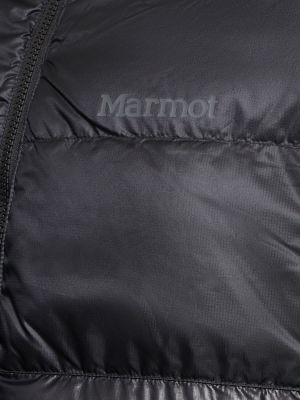 Páperová bunda s kapucňou Marmot čierna