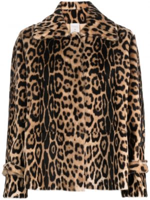 Bunda s potlačou s leopardím vzorom Furling By Giani hnedá