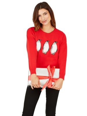 Рождественский свитер Yumi красный