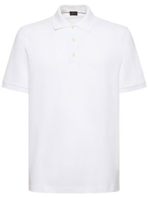 Kokvilnas polo krekls džersija Brioni balts
