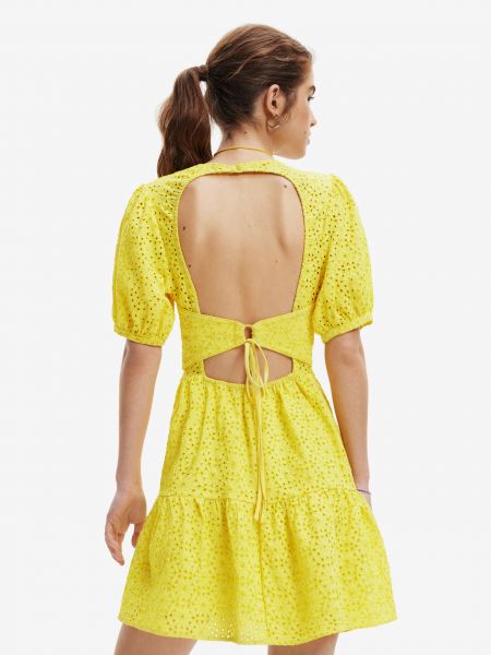Šaty Desigual žltá
