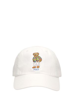 Gorra de algodón Polo Ralph Lauren blanco
