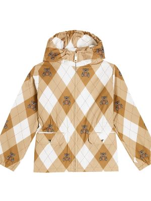 Argyle-mønstret bomull jakke for jenter Burberry Kids beige