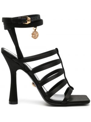 Satin sandale Versace schwarz