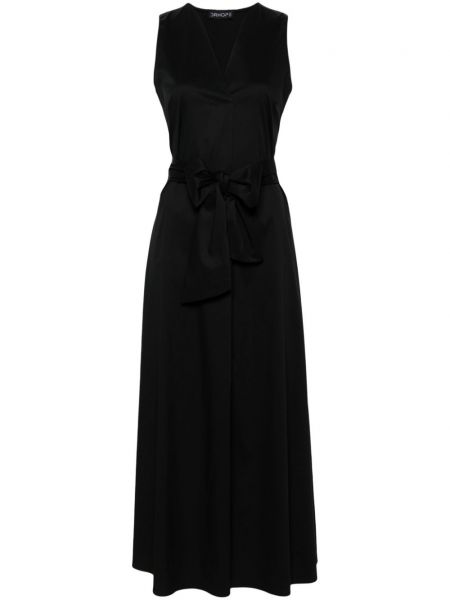 Πλισέ ίσιο φόρεμα Drhope μαύρο