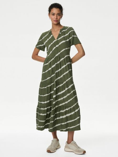 Τραπεζοειδές φόρεμα Marks & Spencer πράσινο