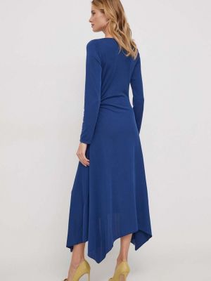 Midi šaty Lauren Ralph Lauren modré