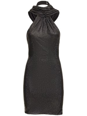 Mini vestido con capucha Giuseppe Di Morabito negro