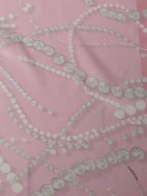 Svilena marama s printom Lanvin ružičasta