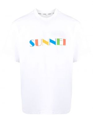 Тениска с принт Sunnei бяло