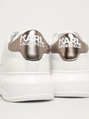 Bőr sneakers Karl Lagerfeld fehér