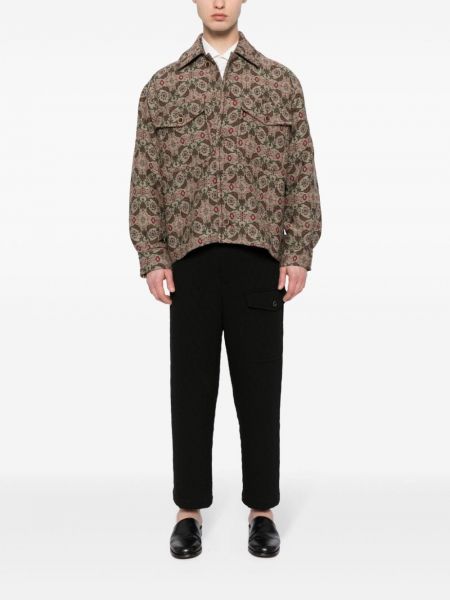 Žakardinė marškiniai Uma Wang ruda