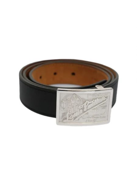 Cinturón de cuero Louis Vuitton Vintage negro