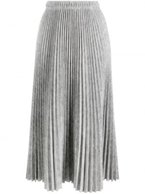 Plisovaná sukňa Ermanno Scervino sivá