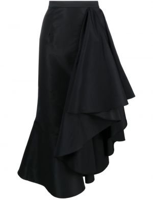 Asymetrická sukňa Alexander Mcqueen čierna