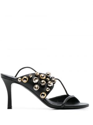 Sandales avec perles à imprimé Stella Mccartney noir