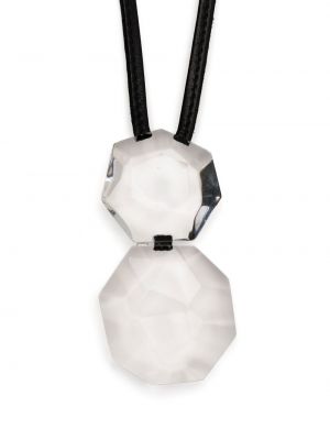 Monies transparent pendant necklace - Bianco