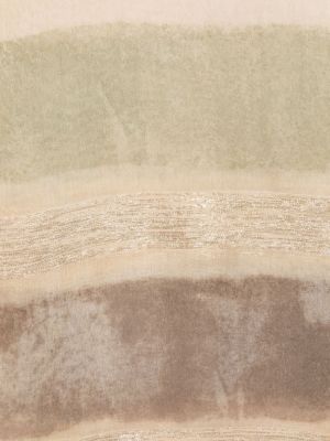 Gestreifter schal mit print D'aniello beige