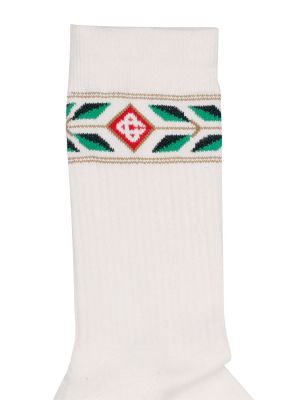 Bavlnené ponožky Casablanca biela