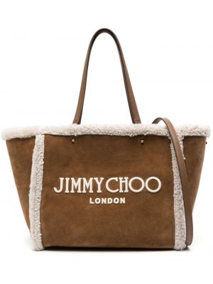 Велурени шопинг чанта Jimmy Choo