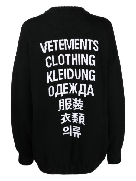 Sweatshirt mit print Vetements schwarz